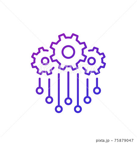 integration line icon, vector design 75879047