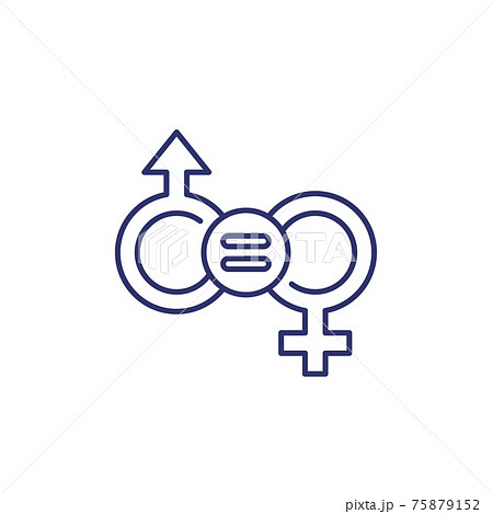 gender equality, equal rights line icon gender equality, equal rights line icon 75879152