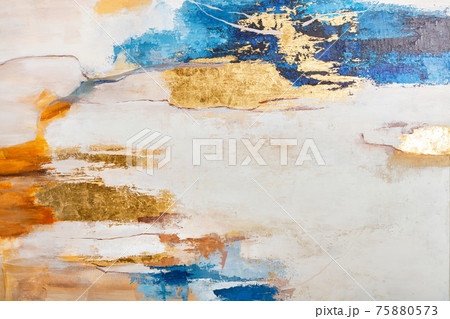 Abstract colored pattern on canvas in an avant-garde style. 75880573