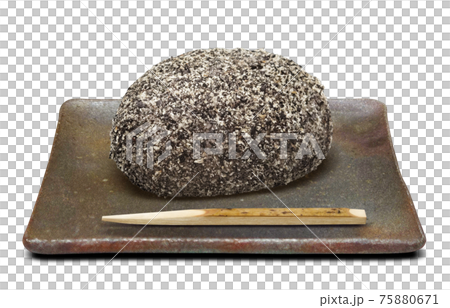 Ohagi sesame illustration real 75880671