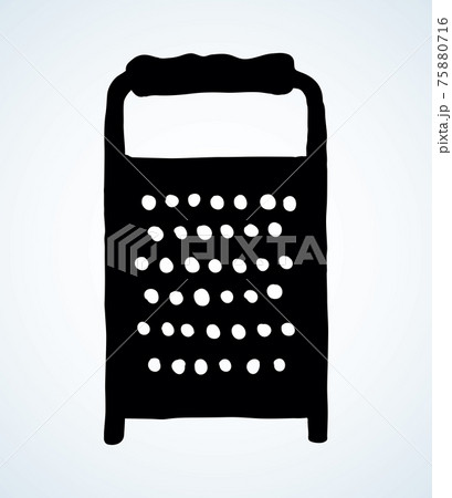 Iron grater. Vector drawing icon Iron grater. Vector drawing icon 75880716