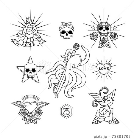 Tattoo line elements 75881705