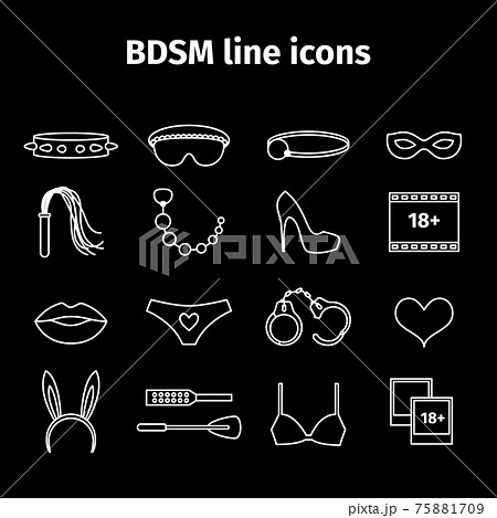 BDSM line icons 75881709