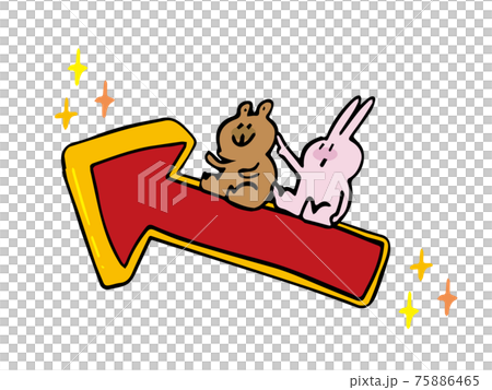 Animals riding the rising arrow (bears and rabbits) 75886465