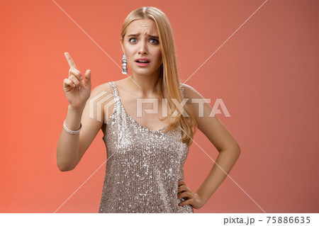 How could you. Disappointed let down upset complaining young woman demanding respect raise index finger scolding teaching lesson give instructions standing bothered displeased, red background How could you. Disappointed let down upset complaining young woman demanding respect raise index finger scolding teaching lesson give instructions standing bothered displeased, red background 75886635