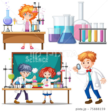 Researcher experiment in the laboratory 75888159