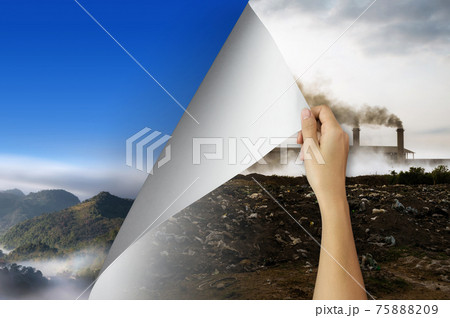 Pollution change concept. Pollution change concept. 75888209