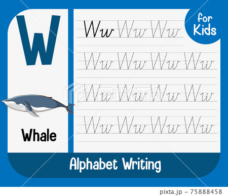Alphabet tracing worksheet with letter and vocabulary 75888458
