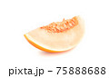 yellow cantaloupe melon isolated on white background. 75888688