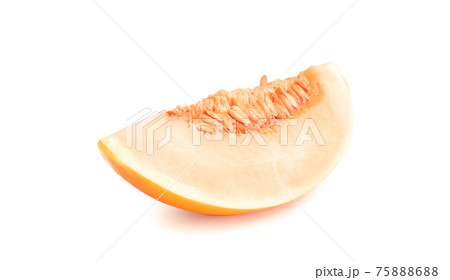 yellow cantaloupe melon isolated on white background. yellow cantaloupe melon isolated on white background. 75888688
