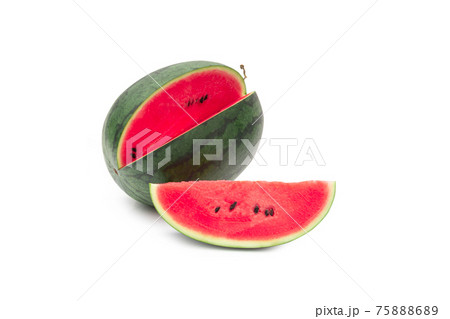 watermelon slice on white background. 75888689
