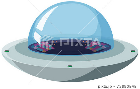 Isolated UFO on white background 75890848