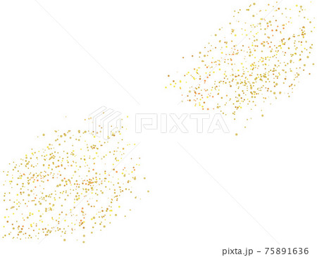 Golden sparkles and dots, gold glitter background, abstract. Vector illustration. 75891636