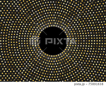 Golden circle, dots colored., abstract. Vector illustration. 75891638