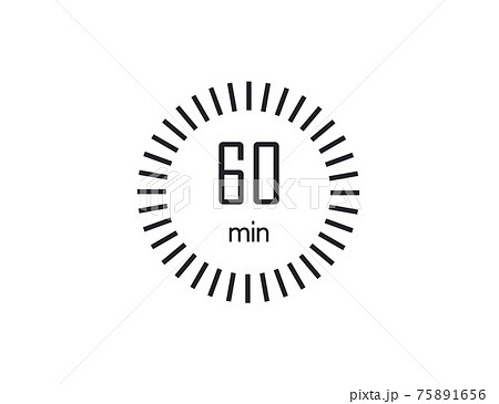 The 60 minutes, stopwatch, digital timer. clock and watch, Vector illustration. The 60 minutes, stopwatch, digital timer. clock and watch, Vector illustration. 75891656