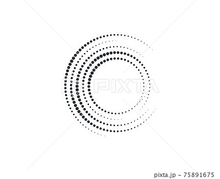 Halftone dots in circle form, logo. Vector illustration. Halftone dots in circle form, logo. Vector illustration. 75891675
