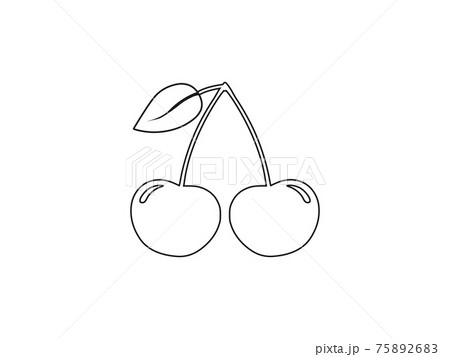 Cherry, fruit icon. Vector illustration, flat design. Cherry, fruit icon. Vector illustration, flat design. 75892683