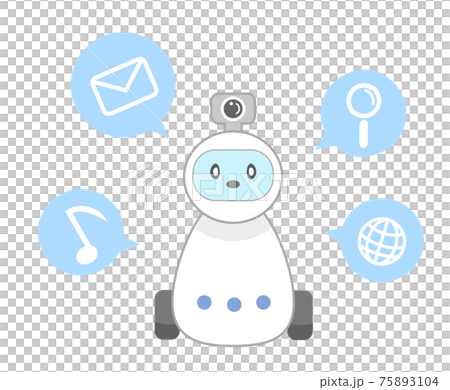 Watching robot and icon Watching robot and icon 75893104