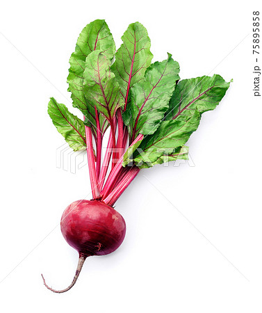 Beet root on white backgrounds. 75895858