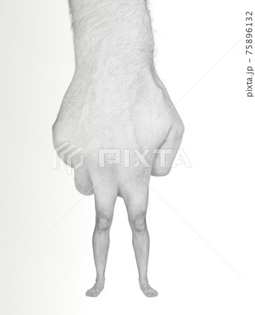 Scary hand with legs and feet instead of fingers Scary hand with legs and feet instead of fingers 75896132