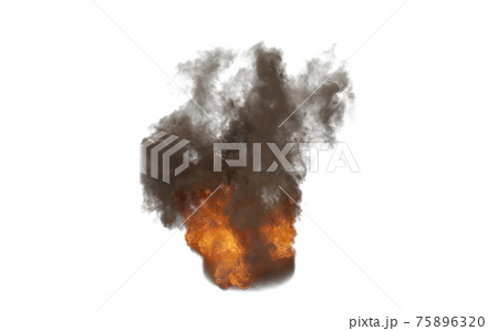 中々消えない炎 タイプe 06のイラスト素材 7563
