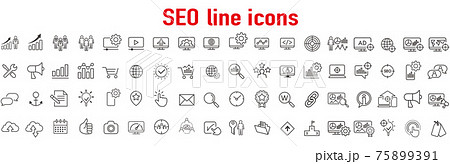 Website stats, Target and Increase sales signs. Se 75899391