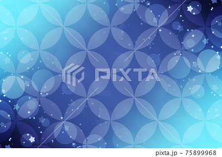 幻想的な七宝柄の背景　長方形　ブルー 75899968