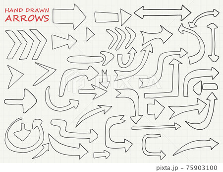 Hand drawn arrow set vector design illustration isolated on white background Hand drawn arrow set vector design illustration isolated on white background 75903100