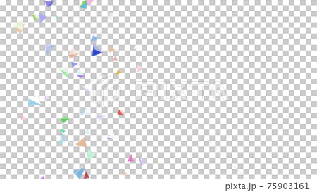 CG pyramid Many floating triangular pyramids 75903161