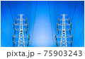高圧電線と鉄塔（2本） 75903243