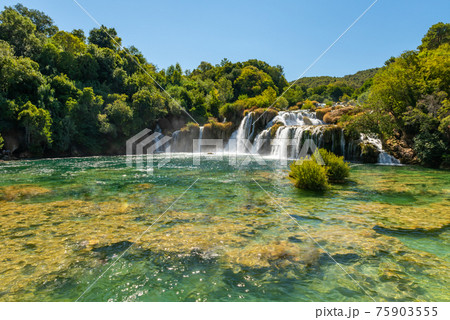 Krka National Park, waterfall Skradinski buk, Croatia. 75903555