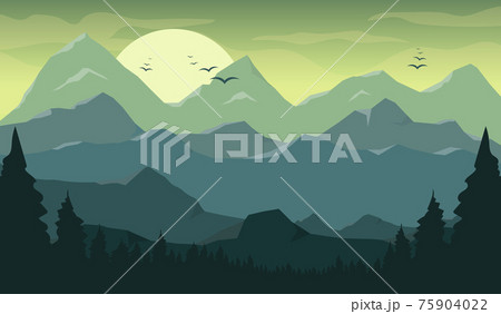 Mountain beautiful landscape background vector design illustration 75904022