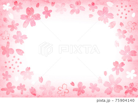 桜のイラストフレーム 桜のイラストフレーム 75904140