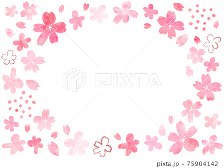 桜のイラストフレーム 桜のイラストフレーム 75904142
