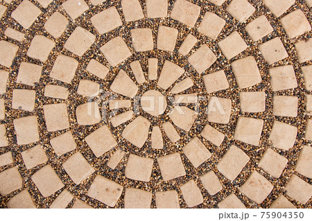 Red brown color of brick in circle shape background Red brown color of brick in circle shape background 75904350