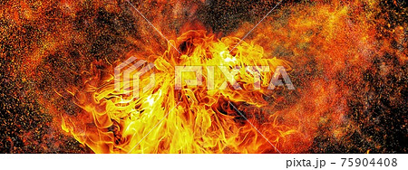 火　炎　爆発 75904408