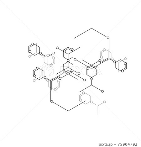 Molecular structure. Vector illustration icon. Design element. Biology science background Molecular structure. Vector illustration icon. Design element. Biology science background 75904792