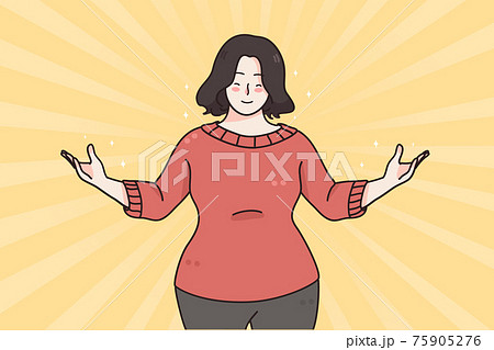 Self esteem, confidence, positive emotions concept 75905276