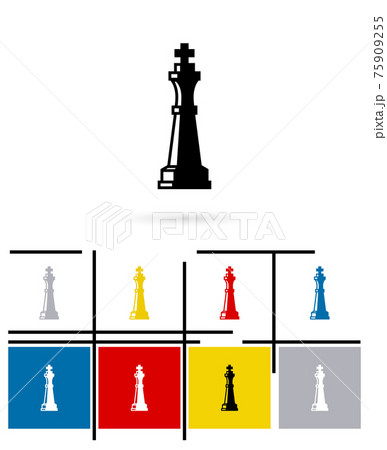 Chess queen icon 75909255