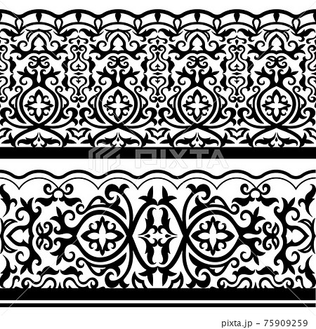 Traditional arabic seamless border 75909259