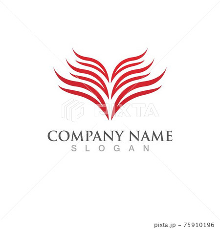 Wing logo and symbol vector design image 75910196