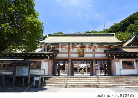 鹿児島市 照国神社の神門の写真素材