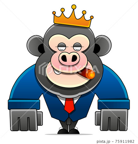 Hand drawn king of monkeys coloring page. Hand drawn king of monkeys coloring page. 75911982