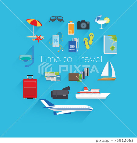 Time to travel poster template 75912063