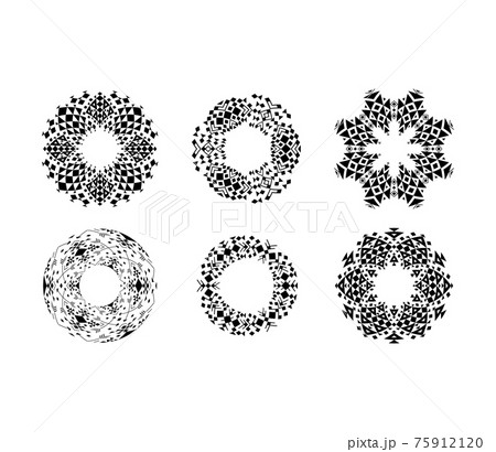 Ethnic ornamental cirular frames set Ethnic ornamental cirular frames set 75912120