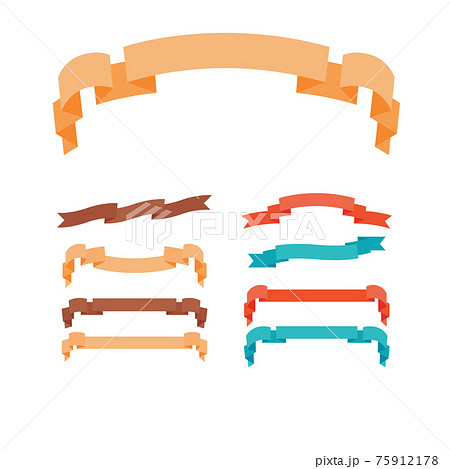 Ribbons In Trendy Style Setのイラスト素材