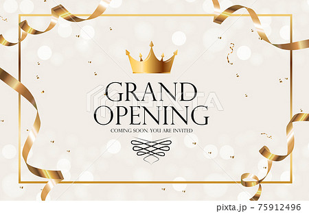 Grand Opening Luxury Invitation Banner Background. Vector Illustration 75912496