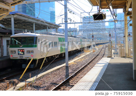 東京駅出発の特別急行列車 踊り子 185系電車 75915030