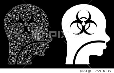 Bright Mesh Network Infected Patient with Flare Spots Bright Mesh Network Infected Patient with Flare Spots 75916135