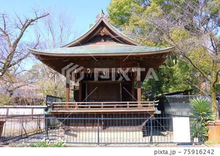 東京都台東区上野公園内の上野東照宮 神楽殿 東京都台東区上野公園内の上野東照宮 神楽殿 75916242